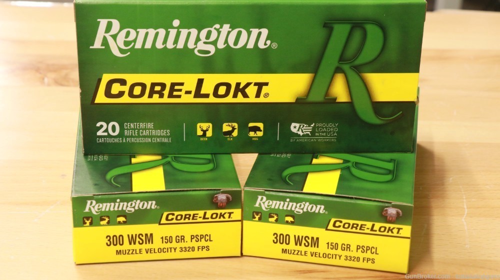Remington 300WSM Ammo 150gr Core-Lokt 60 Rounds Free Shipping-img-1