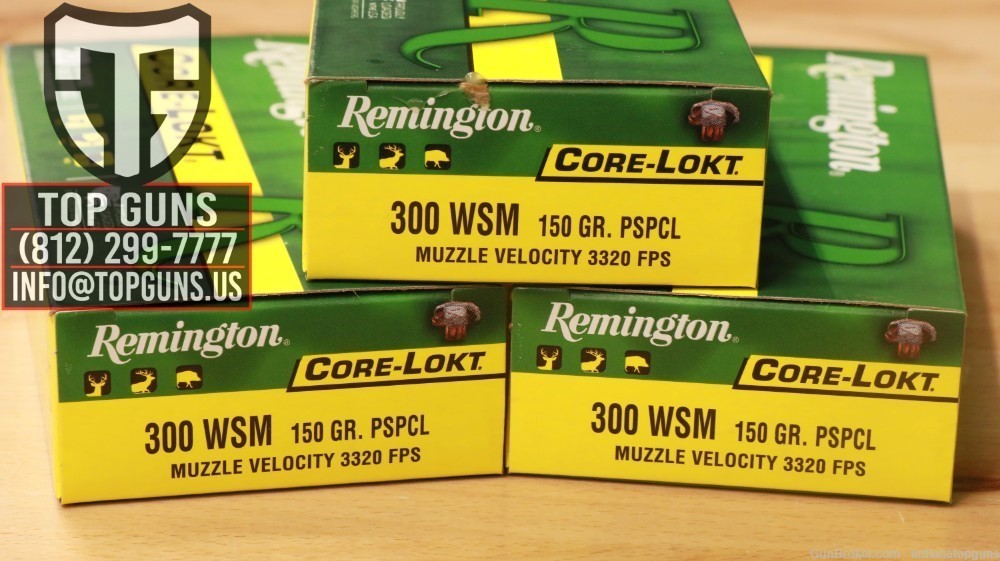 Remington 300WSM Ammo 150gr Core-Lokt 60 Rounds Free Shipping-img-0