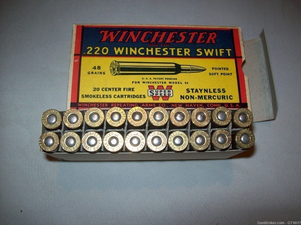 Vintage Winchester 220 Swift Ammunition-img-3