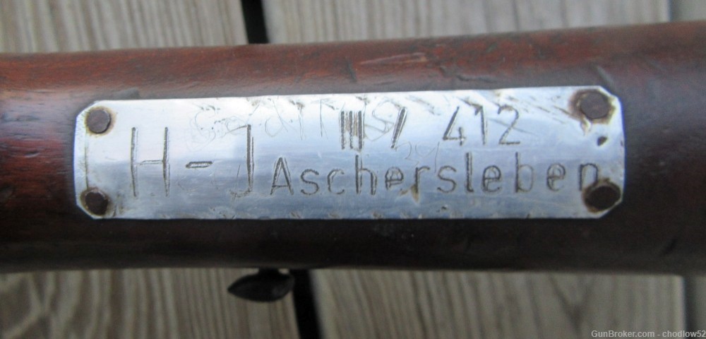  Rare WW11 DSM Mauser HJ Unit Tagged Training Rifle & HJ Shoulder Board-img-3