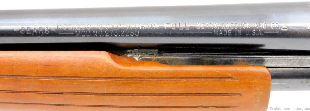 Sears Roebuck 200 Pump Shotgun 28" 12 GA 2-3/4" FULL Choke-img-3