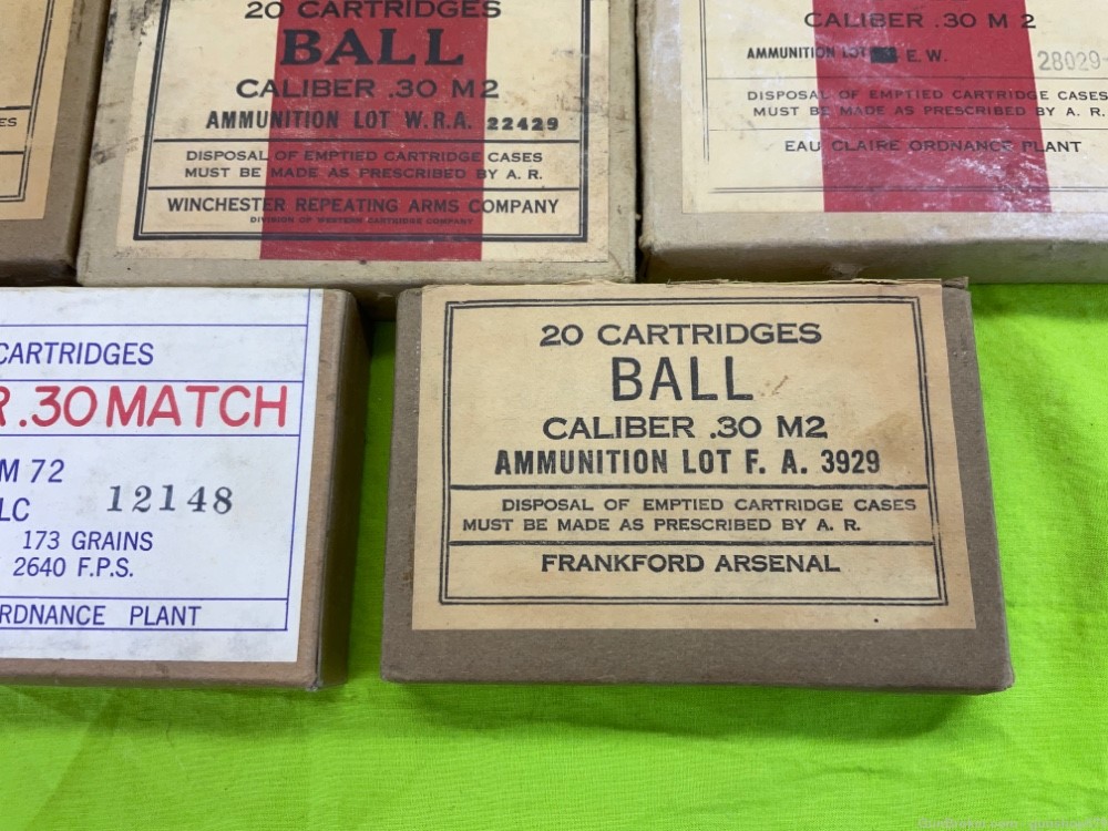 M1 1903 SPRINGFIELD NATIONAL MATCH TARGET 30-06 AMMO NM 8 BOXES 160 ROUNDS -img-4
