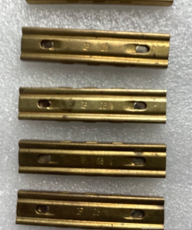 P 25 GERMAN STRIPPER CLIPS , Brass ,Stainless , 3 side humps , 7.9 x 57 -img-2