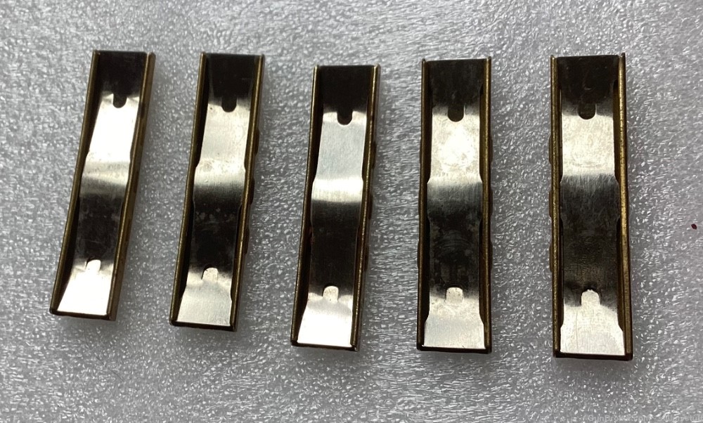 P 25 GERMAN STRIPPER CLIPS , Brass ,Stainless , 3 side humps , 7.9 x 57 -img-6