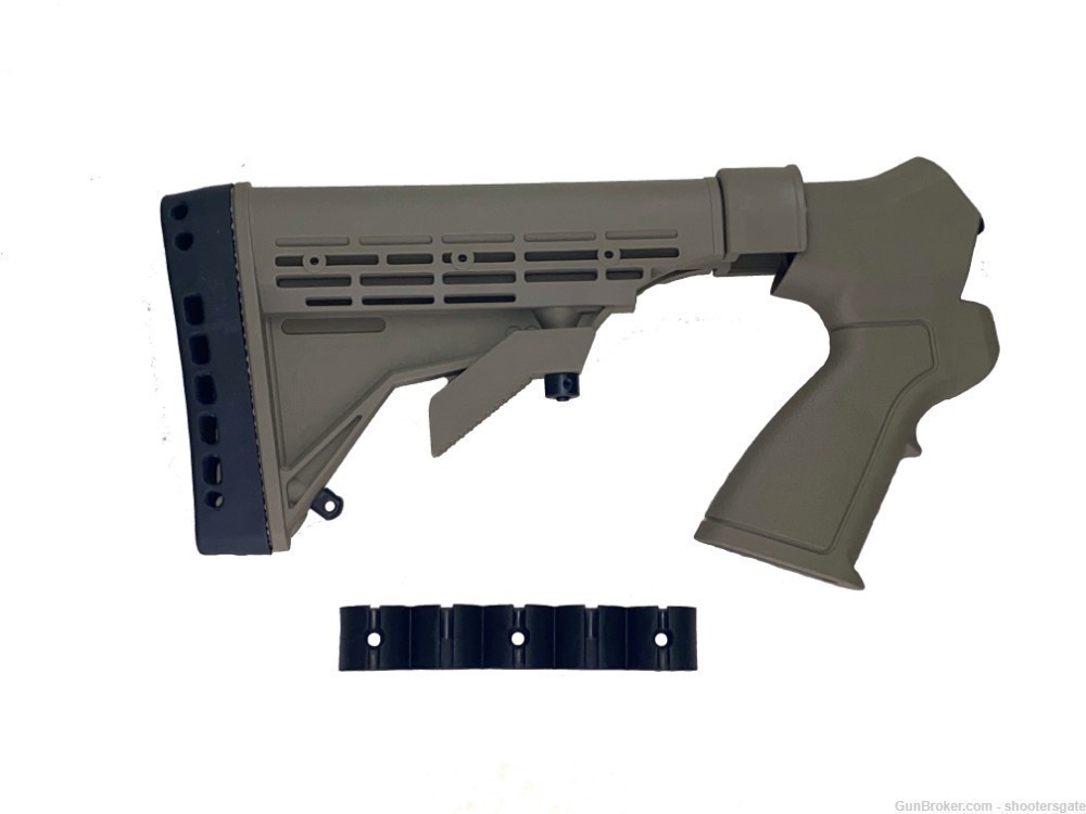 Phoenix Tech 12GA Tactical Winchester Stock w/ 5-Shot Shell Holder, FDE-img-0
