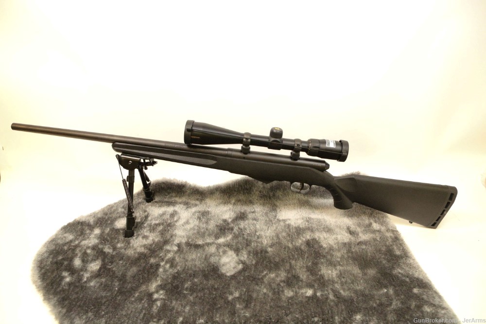 Savage M-25 17 Hornet 22" barrel bolt action rifle - bipod Nikon BDC Scope-img-0