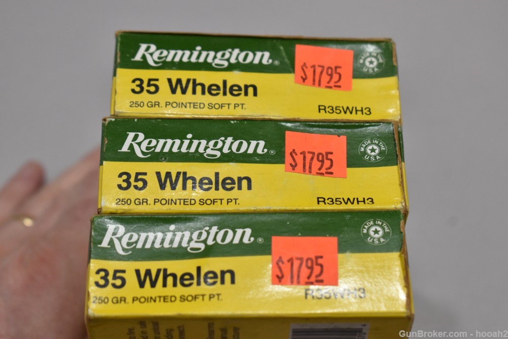 3 Boxes 60 Rds Remington 35 Whelen 250 G Pointed Soft Point Ammunition -img-0