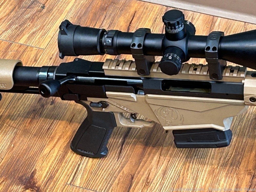 Like New Ruger Precision 6.5 Creedmore FDE 24 18046 W Leupold Scope-img-4