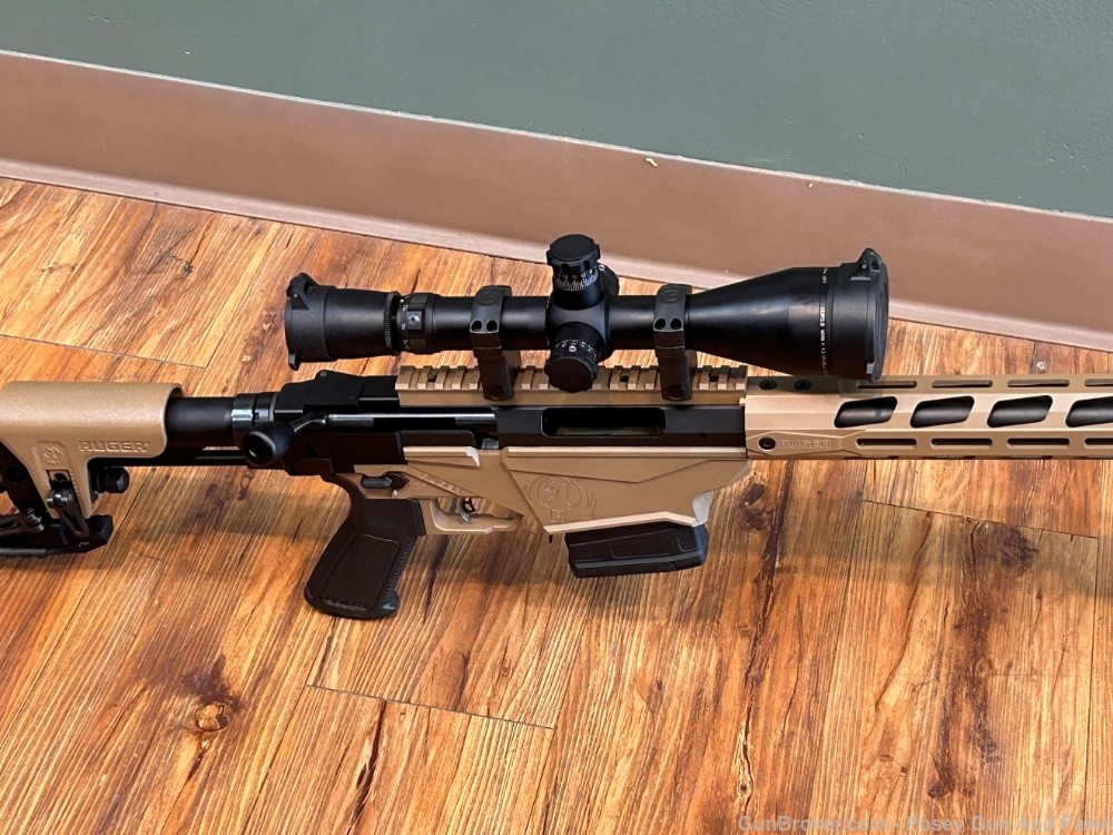Like New Ruger Precision 6.5 Creedmore FDE 24 18046 W Leupold Scope-img-1