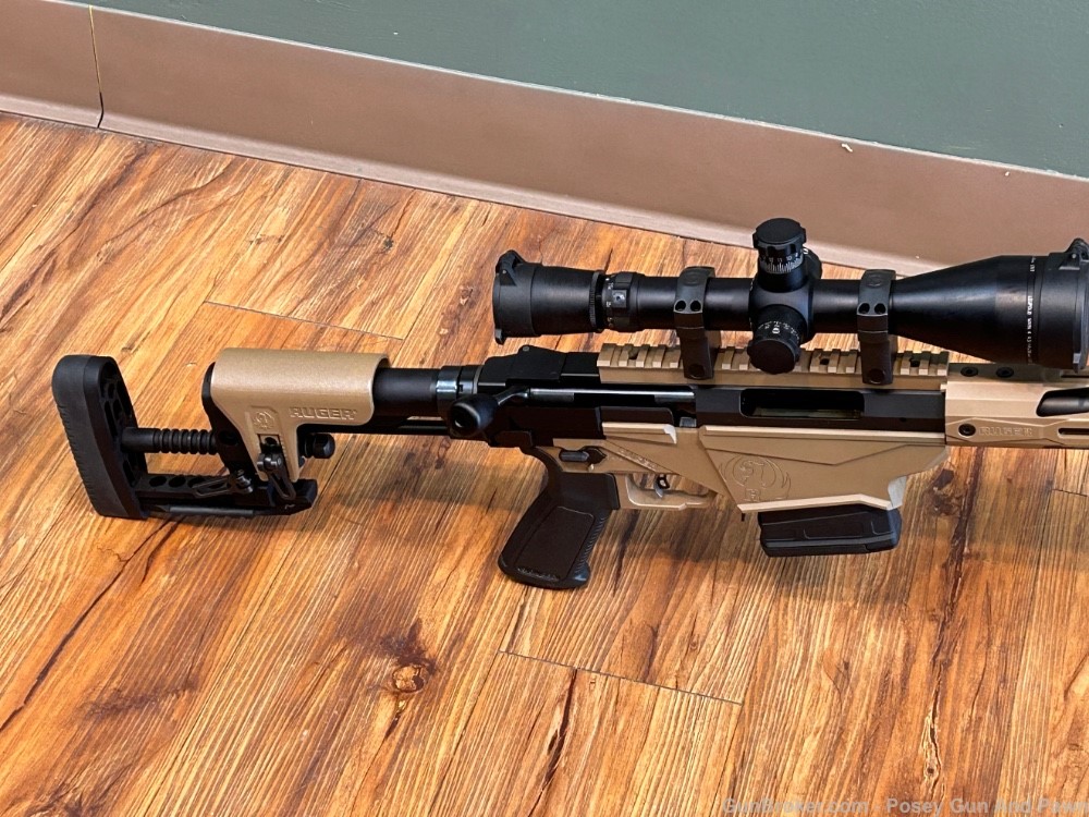 Like New Ruger Precision 6.5 Creedmore FDE 24 18046 W Leupold Scope-img-2