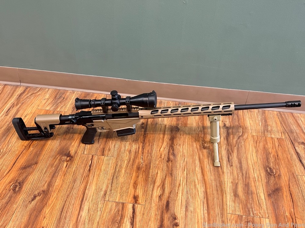Like New Ruger Precision 6.5 Creedmore FDE 24 18046 W Leupold Scope-img-0
