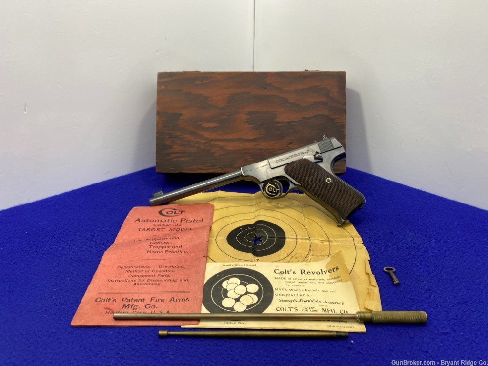 1930 Colt Woodsman .22LR Blue 6 5/8" *1ST SERIES TARGET MODEL EXAMPLE*-img-2