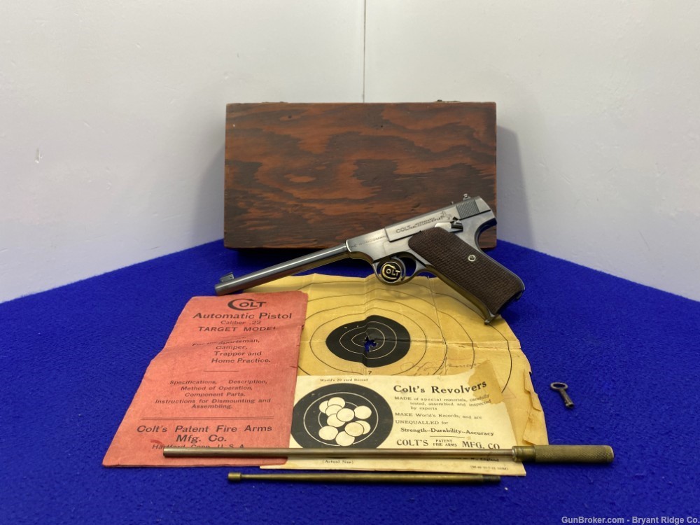 1930 Colt Woodsman .22LR Blue 6 5/8" *1ST SERIES TARGET MODEL EXAMPLE*-img-4