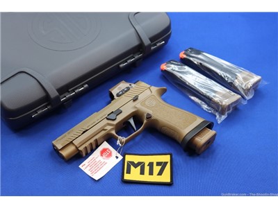 Sig Sauer Model M17X Pistol w/ ROMEO M17 Optic 9MM 21RD Mags FDE M17 X NEW