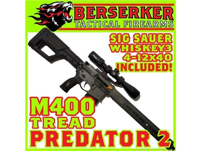 SIG SAUER M400 Tread Predator 2 5.56mm 16" threaded PLUS Whiskey3 4-12x40mm