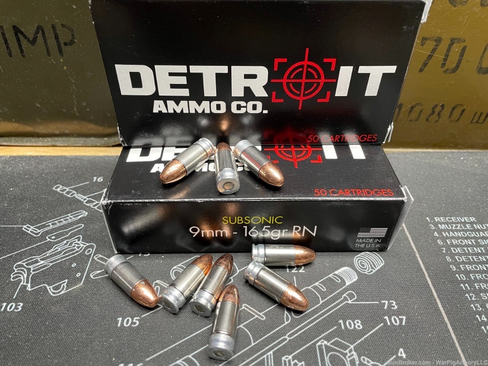 NAS3 Subsonic 9mm 165gr FMJ 50 Rounds NO CC FEES ! FLAT RATE SHIPPING-img-0