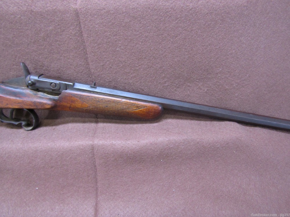 Antique Belgian Flobert 22 Cal Single Shot Rifle-img-2