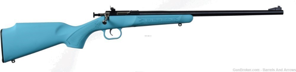 Keystone KSA2302 Crickett Bolt Action Youth Rifle, 22 LR, Blue Syn Stk, -img-0