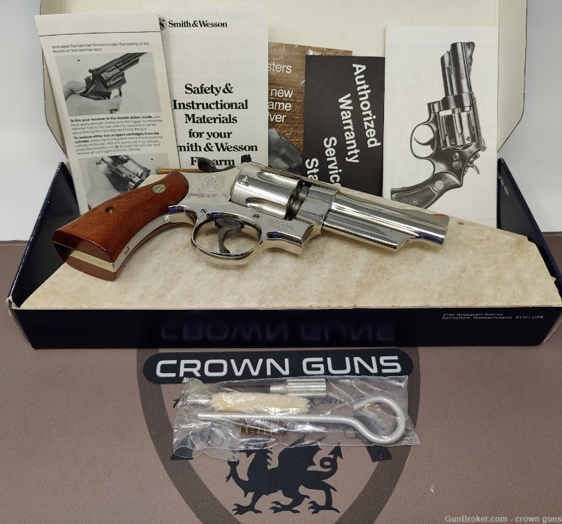 S&W 27 (27-2) in 357 Magnum, Nickel, Pre-Lock, EXCELLENT, w/ Box & Papers-img-0