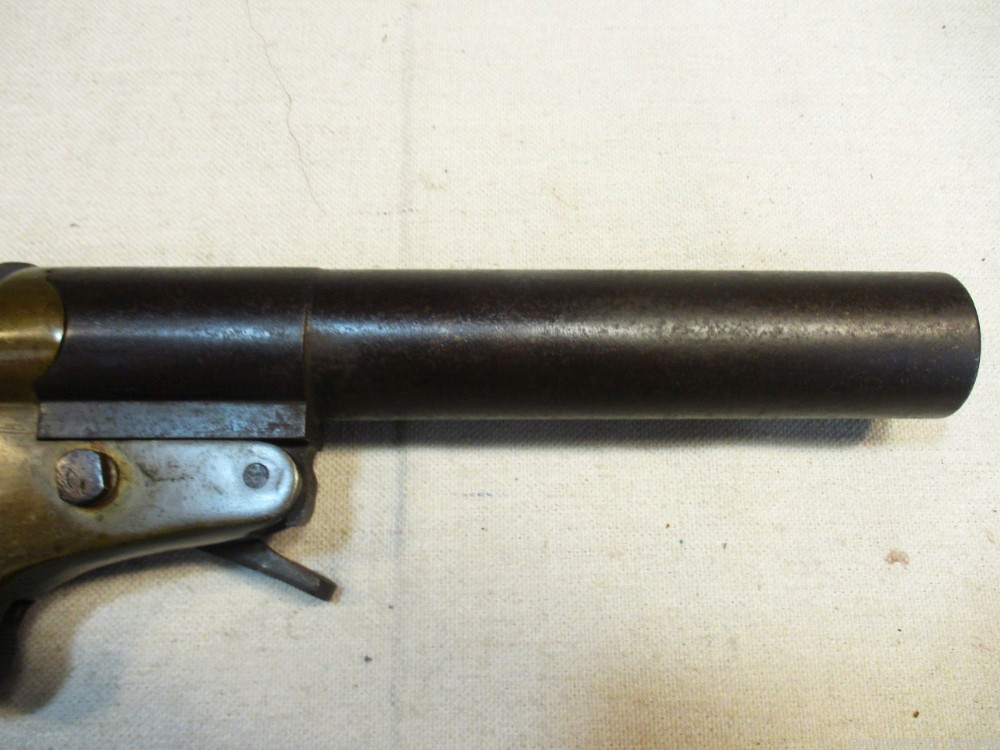 French WW1 Mecanicarm signal pistol, flare gun in 25.5mm w/Brass Frame -img-8