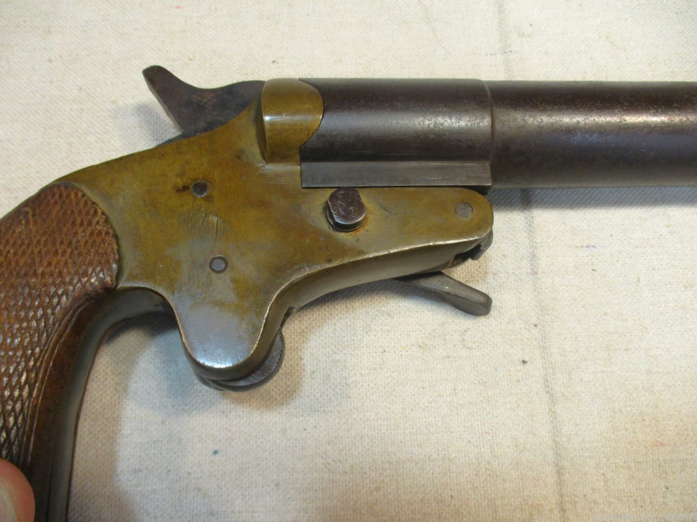 French WW1 Mecanicarm signal pistol, flare gun in 25.5mm w/Brass Frame -img-7