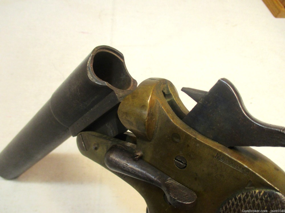 French WW1 Mecanicarm signal pistol, flare gun in 25.5mm w/Brass Frame -img-5