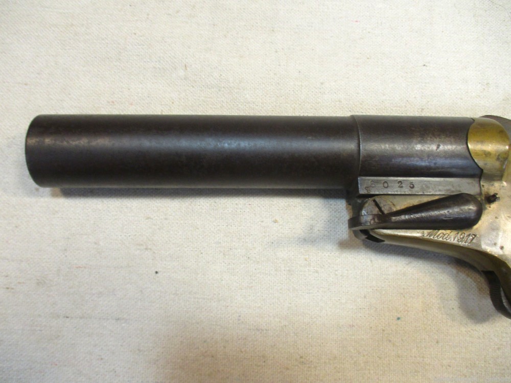 French WW1 Mecanicarm signal pistol, flare gun in 25.5mm w/Brass Frame -img-9