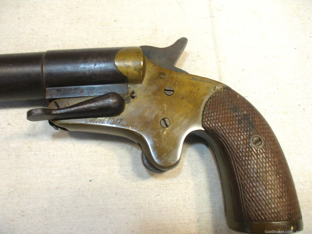 French WW1 Mecanicarm signal pistol, flare gun in 25.5mm w/Brass Frame -img-10