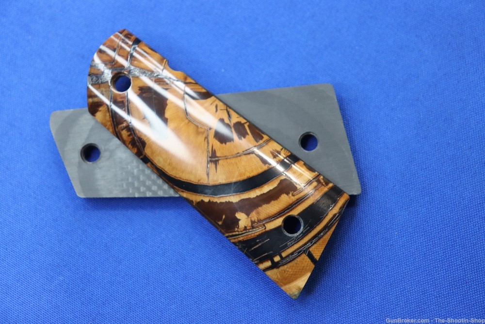 Genuine Cross Cut Mammoth Ivory Grips 1911 Government Pistol Chocolate Blk-img-12