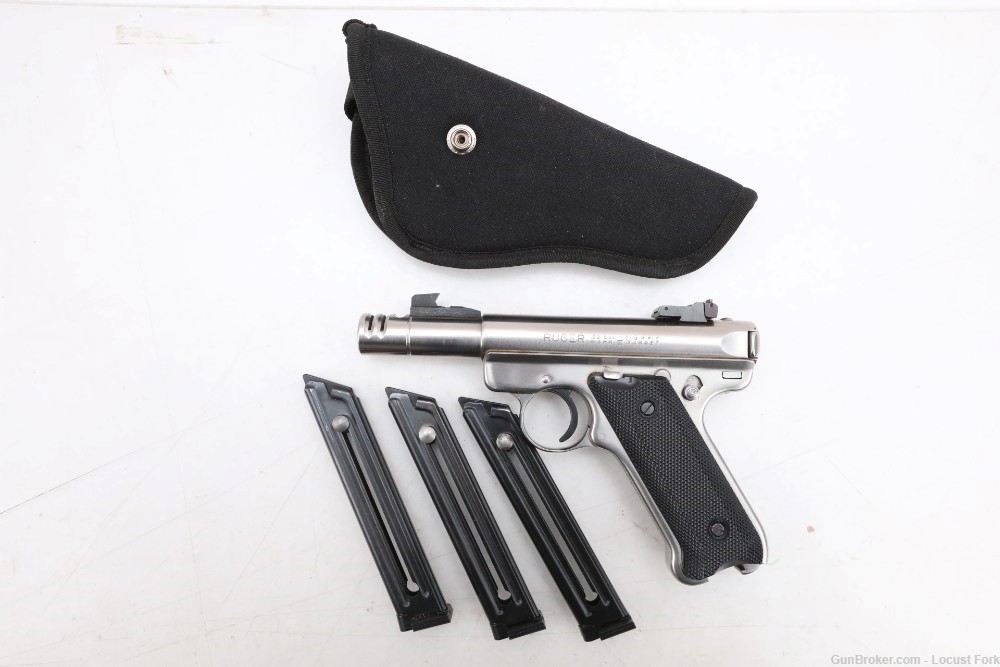 Ruger Volquartsen Mark II Target 22lr Stainless 3.75" Ported THREE MAGS NR!-img-0