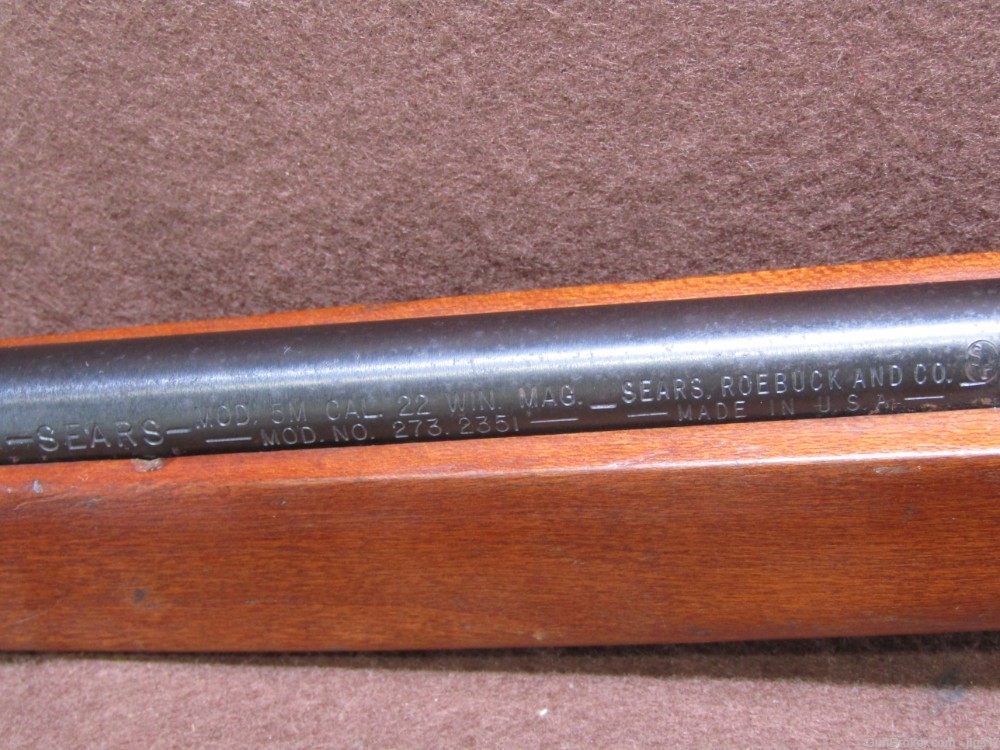 Sears Roebuck & Co 5M 22 WMR Lever Action Rifle -img-12