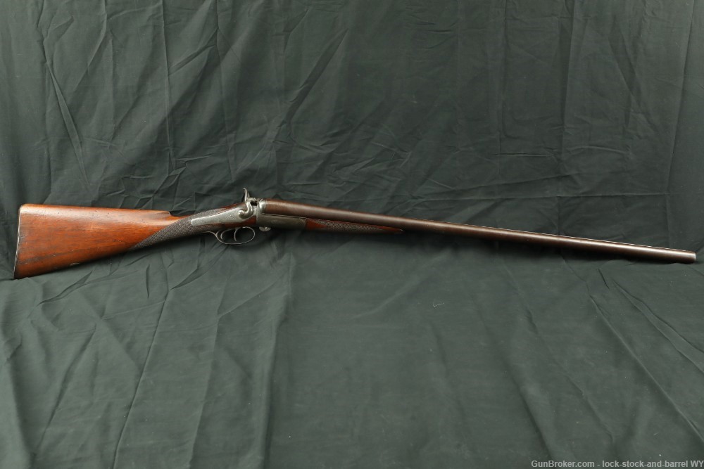 W. Moore & Co. London 12 GA 30” SxS Damascus Hammer Shotgun Antique-img-2