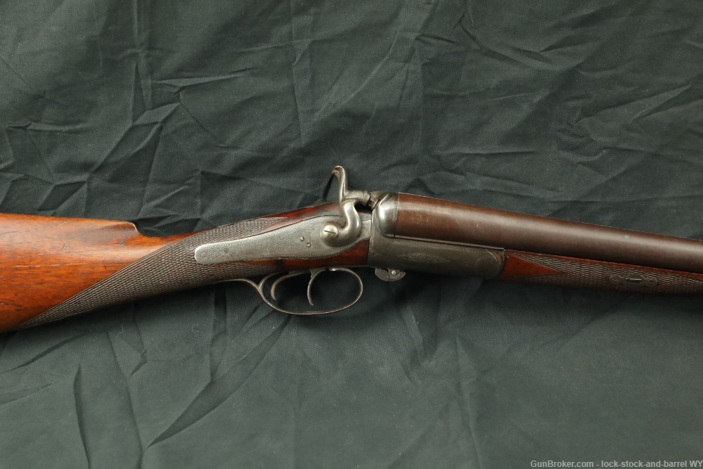 W. Moore & Co. London 12 GA 30” SxS Damascus Hammer Shotgun Antique-img-4