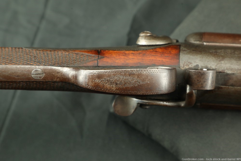 W. Moore & Co. London 12 GA 30” SxS Damascus Hammer Shotgun Antique-img-29