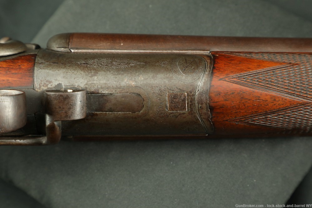 W. Moore & Co. London 12 GA 30” SxS Damascus Hammer Shotgun Antique-img-28