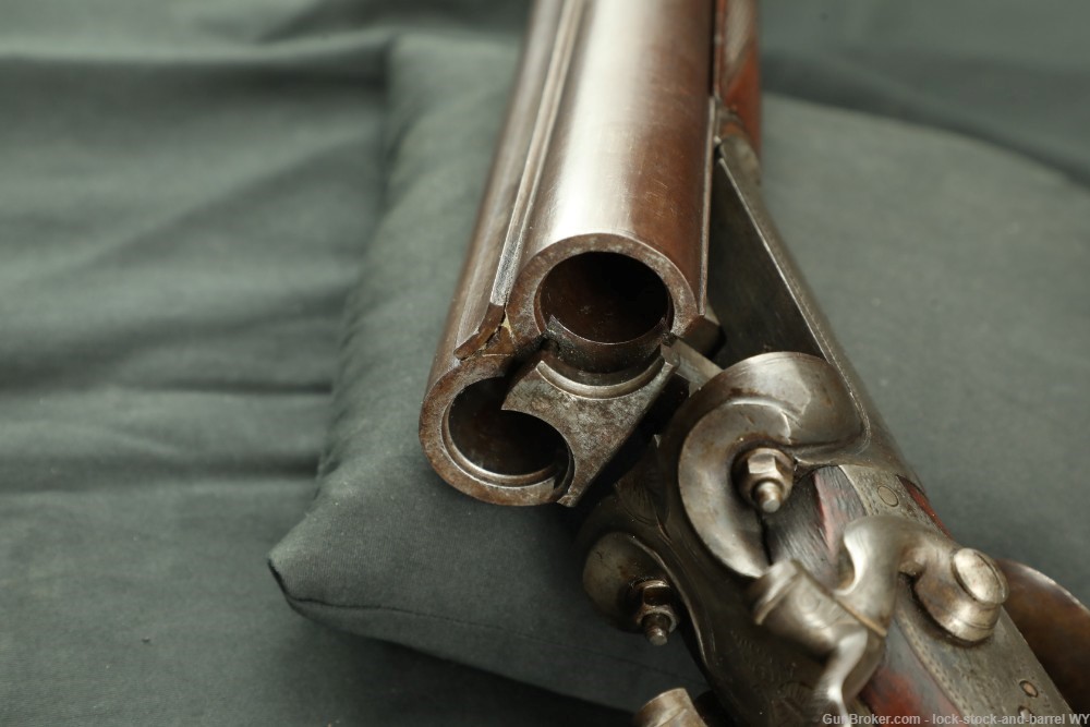 W. Moore & Co. London 12 GA 30” SxS Damascus Hammer Shotgun Antique-img-24