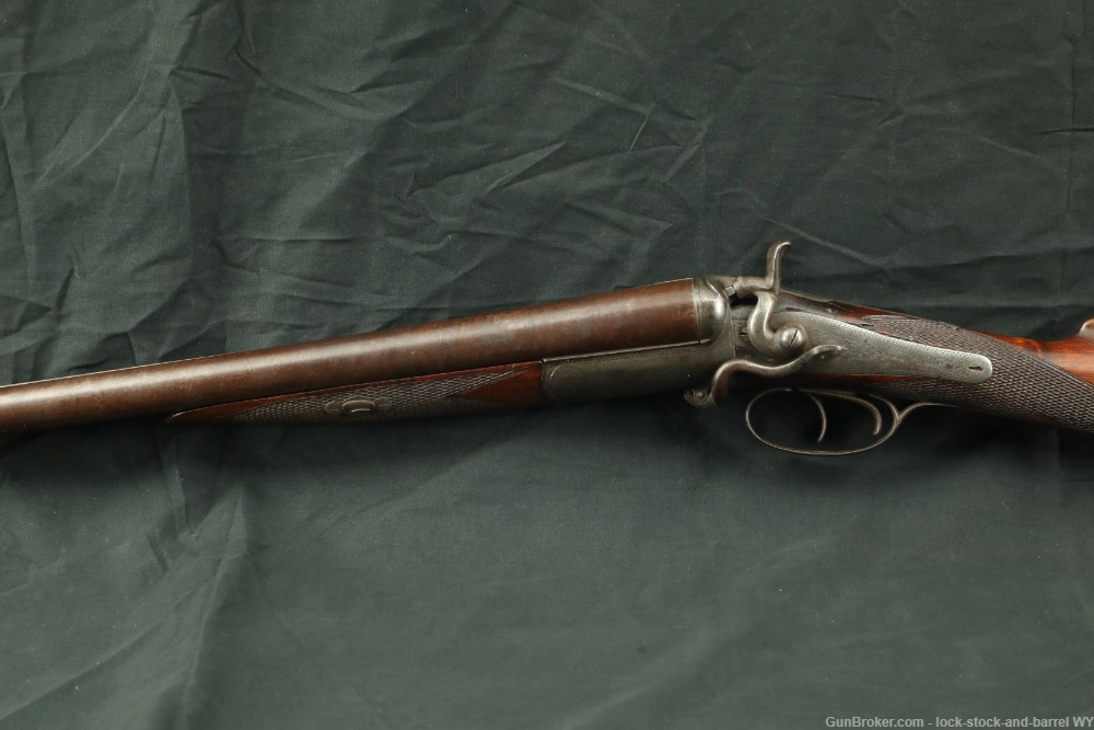 W. Moore & Co. London 12 GA 30” SxS Damascus Hammer Shotgun Antique-img-11
