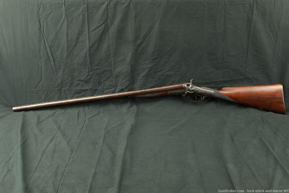W. Moore & Co. London 12 GA 30” SxS Damascus Hammer Shotgun Antique-img-8