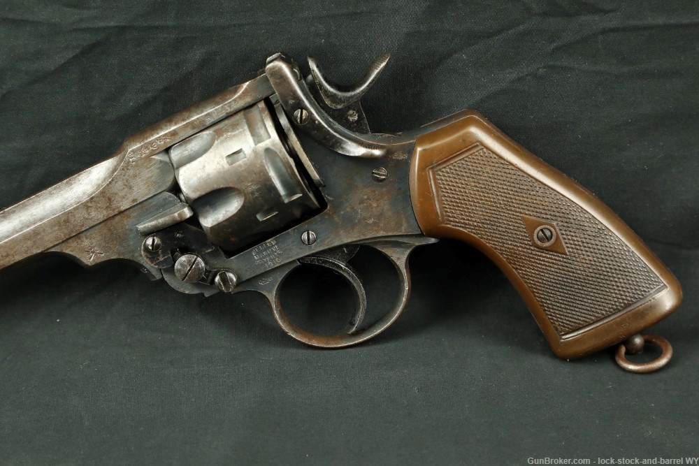 WWI British Webley Model Mark VI MKVI .45 ACP Top-Break Revolver, 1918 C&R-img-6