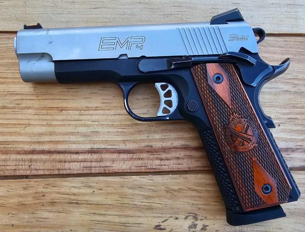 Springfield Armory 1911 EMP 4" Bbl Two Tone LW Champion Commander 9mm Luger-img-0