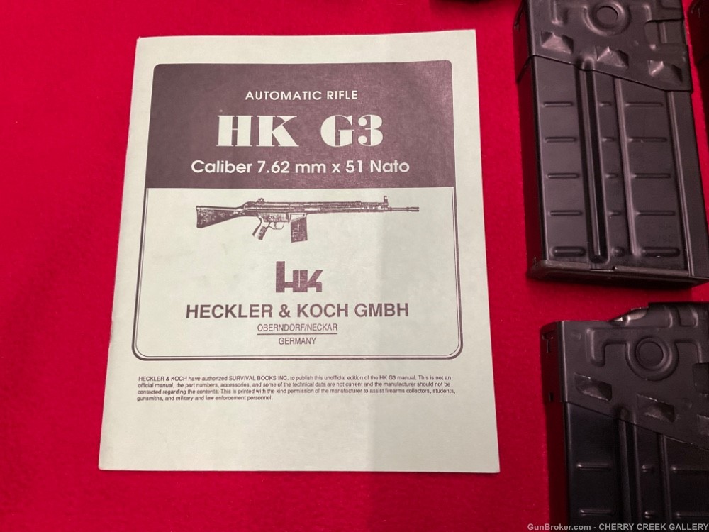 Vintage preban 1981 Heckler Koch HK HK91 308 rifle LOT stock magazine h&k -img-45