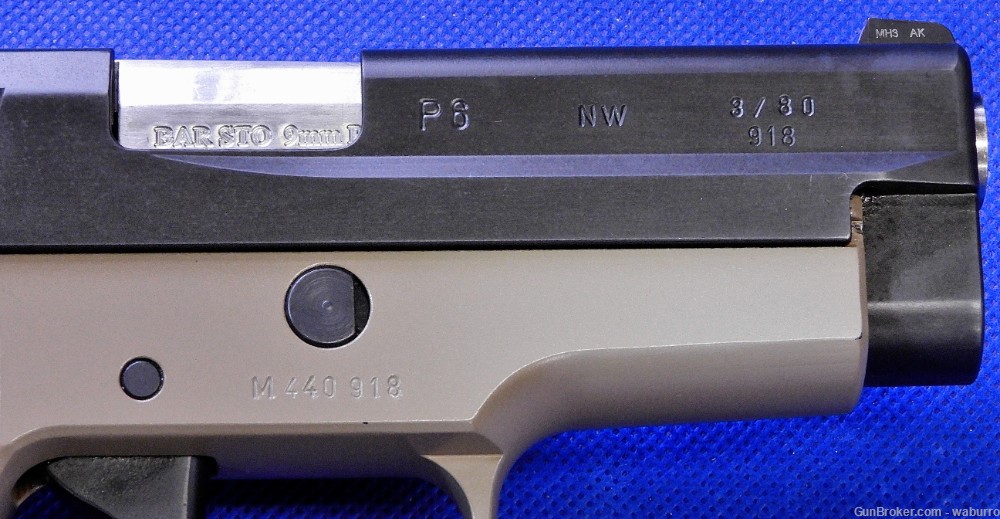 Sig Sauer P6 P225 9mm German Police - Gray Gun Upgrade Excellent 2 Mag-img-4