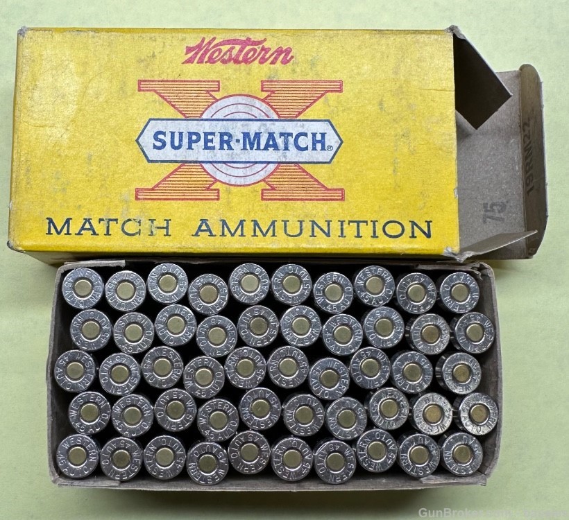 Vintage Western Cartridges Super Match 45 Automatic 50 Round Box-img-6