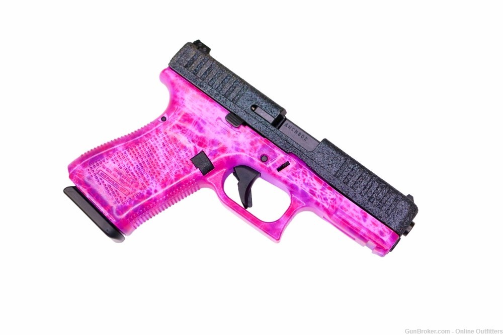 Custom Glock 44 Pink Shattered 22LR 4" 10+1 Black Glitter UA4450101PNS G44-img-3