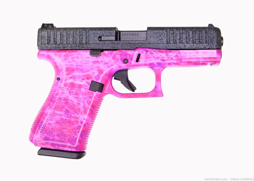 Custom Glock 44 Pink Shattered 22LR 4" 10+1 Black Glitter UA4450101PNS G44-img-2