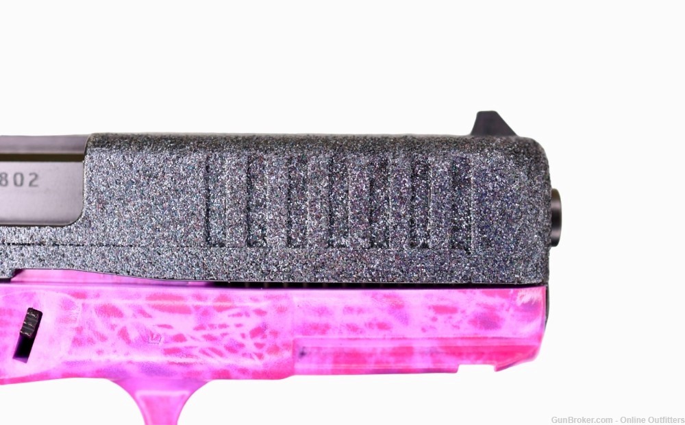 Custom Glock 44 Pink Shattered 22LR 4" 10+1 Black Glitter UA4450101PNS G44-img-4