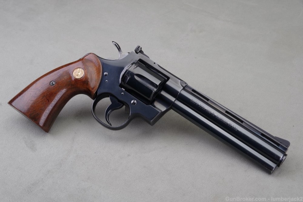 1967 Colt Python 357 Magnum 6'' Royal Blue with Factory Letter Shooter-img-31