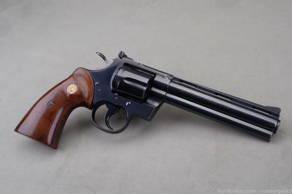 1967 Colt Python 357 Magnum 6'' Royal Blue with Factory Letter Shooter-img-10