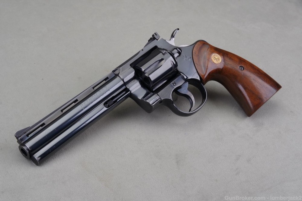 1967 Colt Python 357 Magnum 6'' Royal Blue with Factory Letter Shooter-img-32