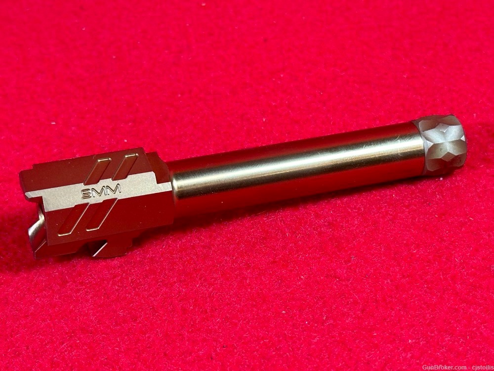 Zev Tech Bronze Glock 19 9mm Gen2-5 Dimpled Threaded Match Pistol Barrel-img-0
